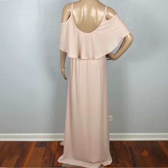 SHOW ME YOUR MUMU PINK COLD-SHOULDER RUFFLE MAXI DRESS - Picture 11 of 12
